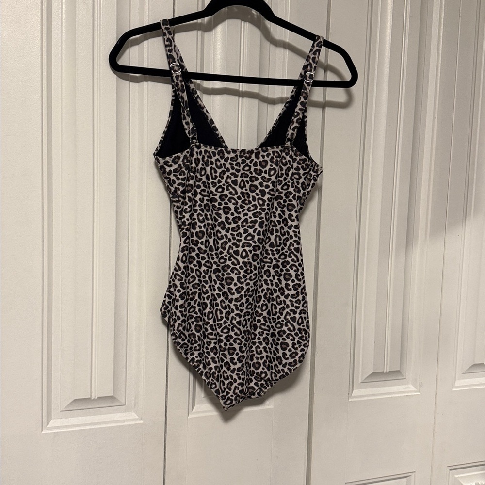 Current Tyed Med “shae” Leopard Print One-Piece Swimsuit - Black brown & Cream - Picture 4 of 7